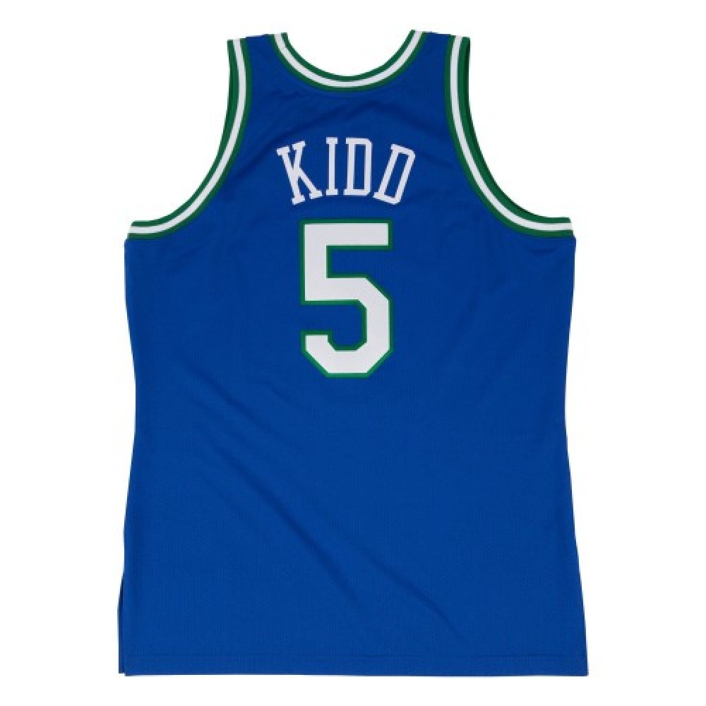 Men's Dallas Mavericks Jason Kidd #5 Throwback Blue 1994-95 Hardwood Classics Jersey-Pro Kit Vault | Brand New 26/27 Sports Jerseys